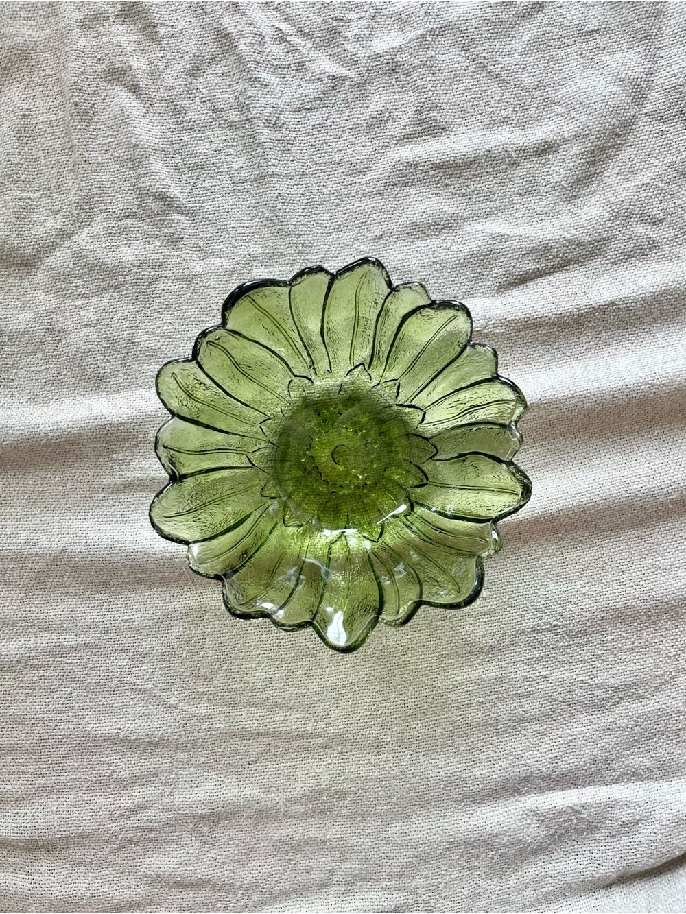 Vintage Glass Sunflower Dish
